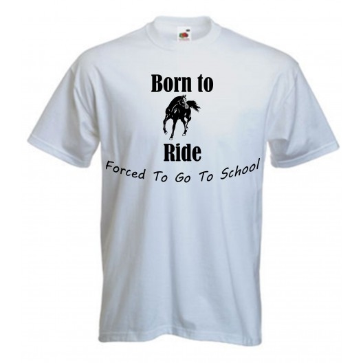 Born To Ride Forced To Go To School Kids T-Shirt H1