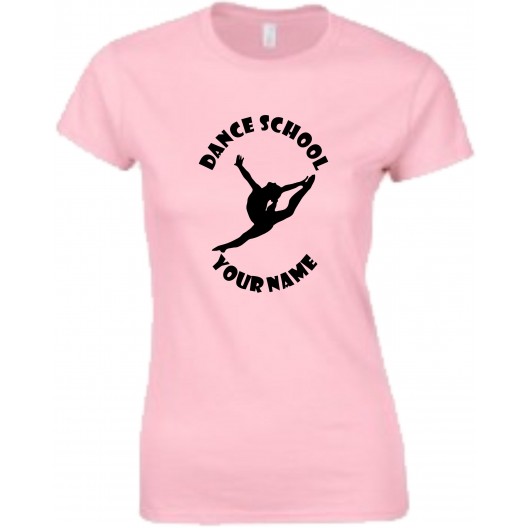 Personalised Dance School Ladies Fitted T-Shirt - Leap
