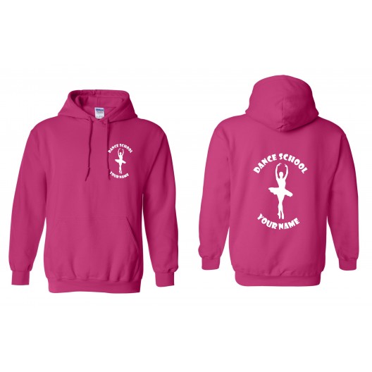 Personalised Dance School Hoodie Ballerina