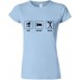 Eat Sleep Gym Fitted Ladies Tshirt