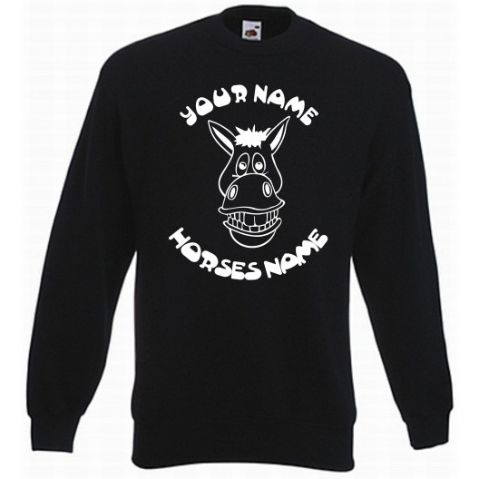 Horse Personalised Kids Jumper- Comic Face